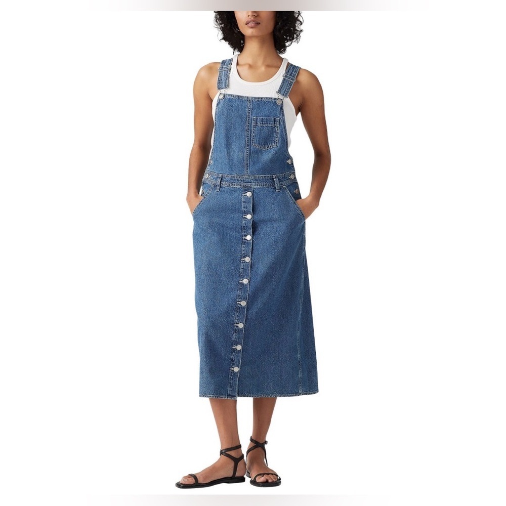 Levi’s Tico Denim Jumper Dress – Button Front – Size Small – NWT - Picture 4 of 13